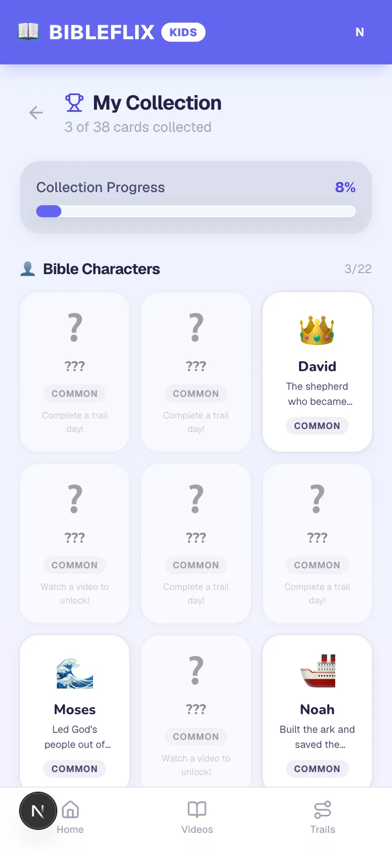 Collectible Bible character cards