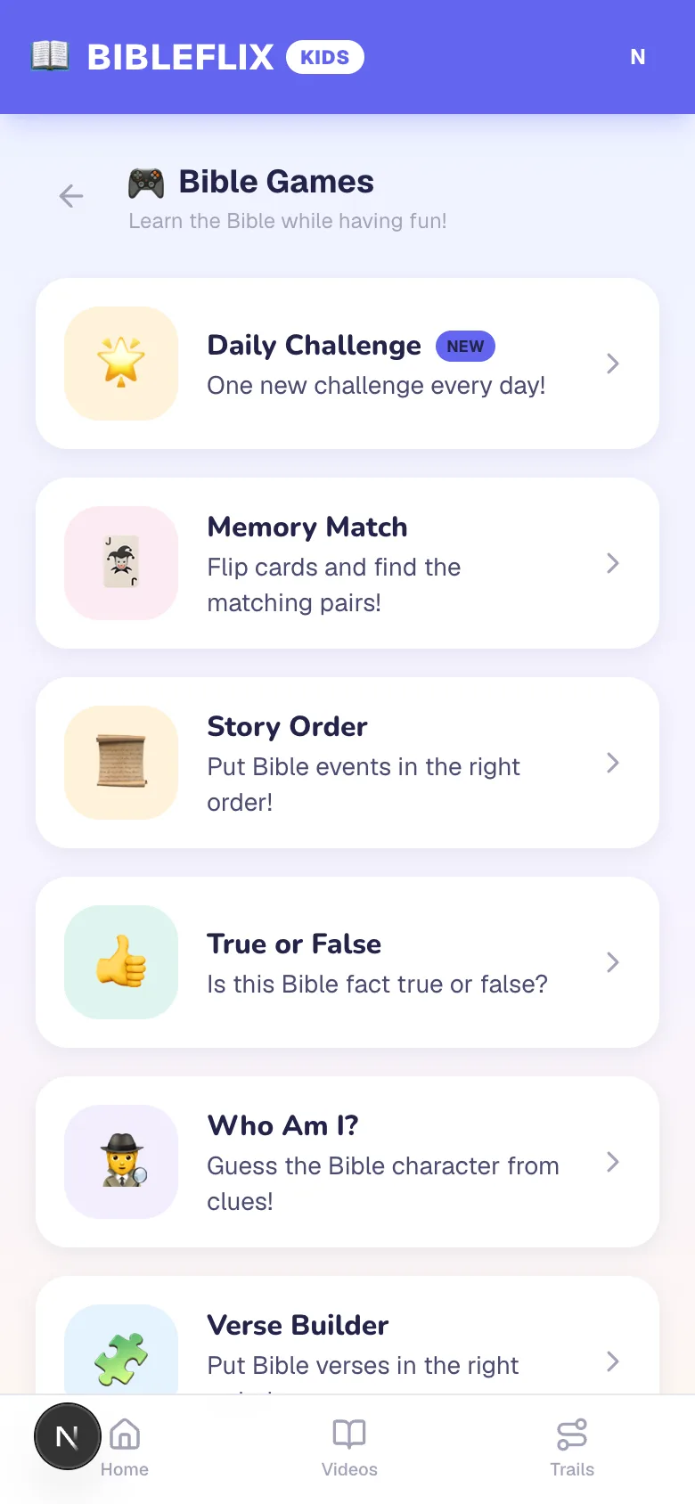 BibleFlix Bible games hub
